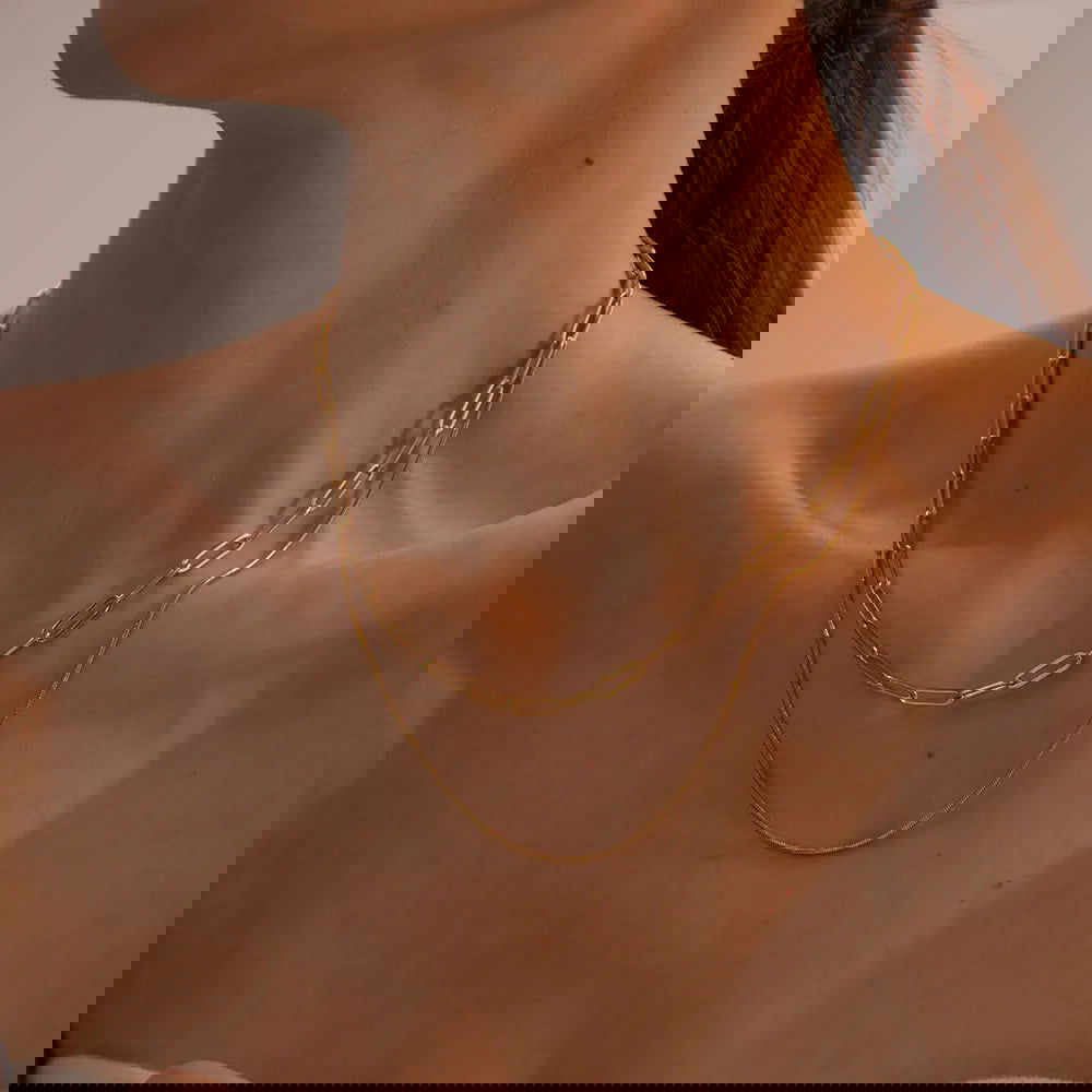 Layered Baguette Necklace - Shvetah