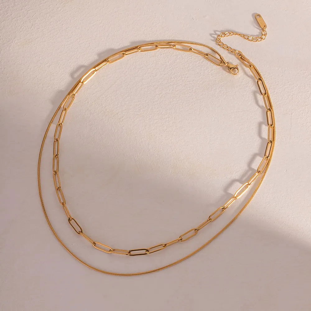 Layered Baguette Necklace - Shvetah