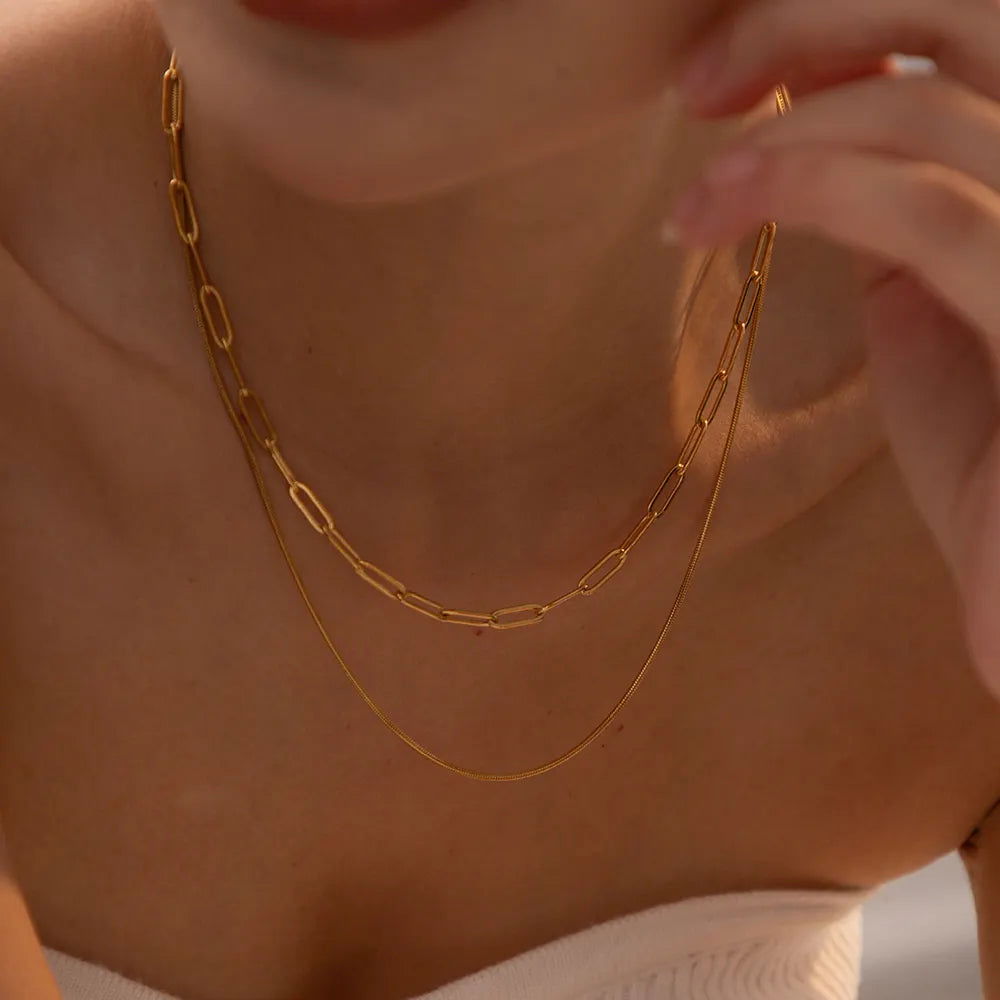 Layered Baguette Necklace - Shvetah