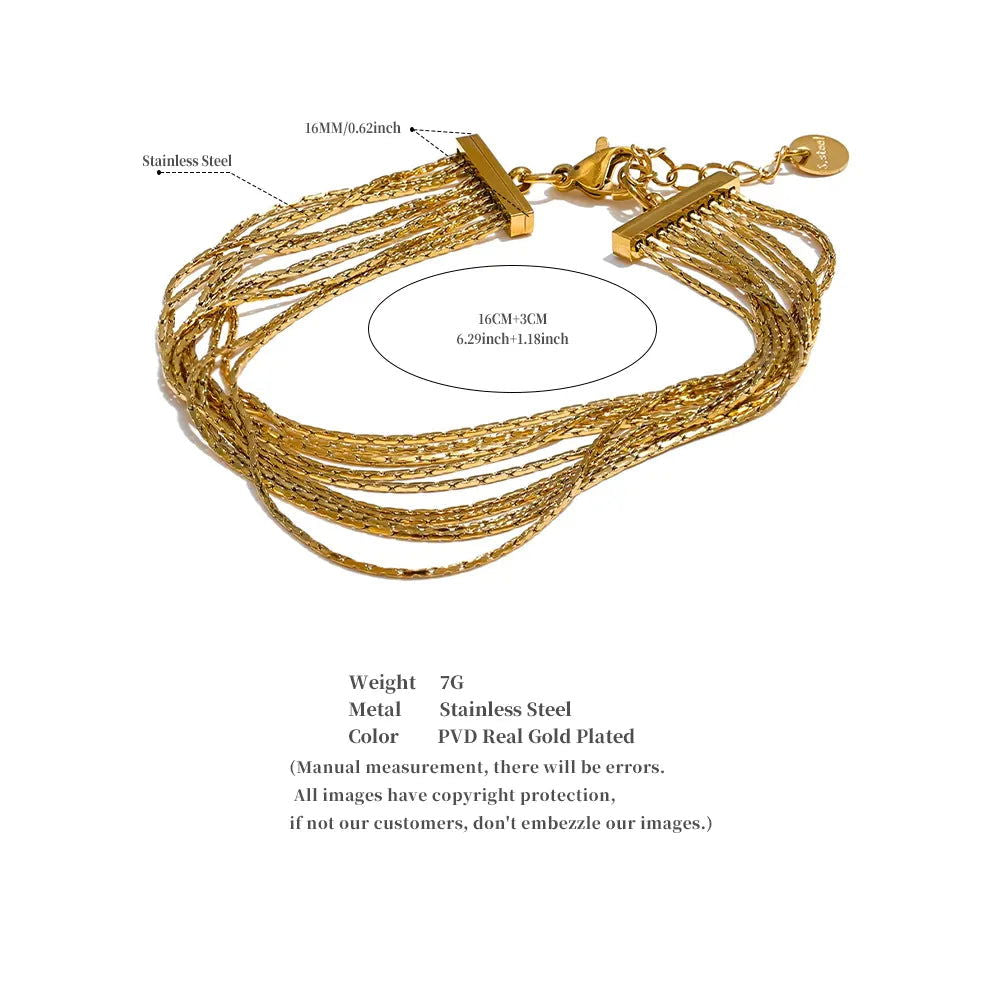 Layered Strings Bracelet - Shvetah