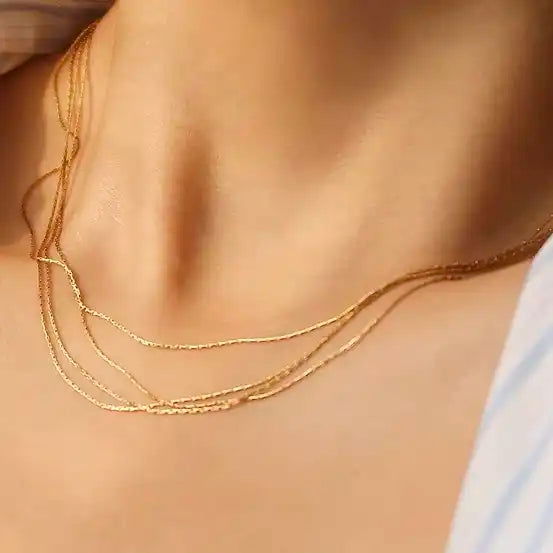 Layered Strings Necklace - Shvetah