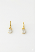 Oval Diamond Drop Hoops