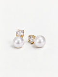 Pearl Solitaire Studs