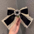 Rhinestone Lace Velvet Bow - Shvetah