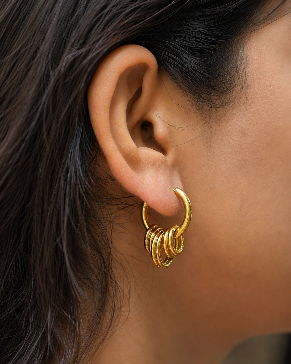 Sienna Charm Hoop Earrings