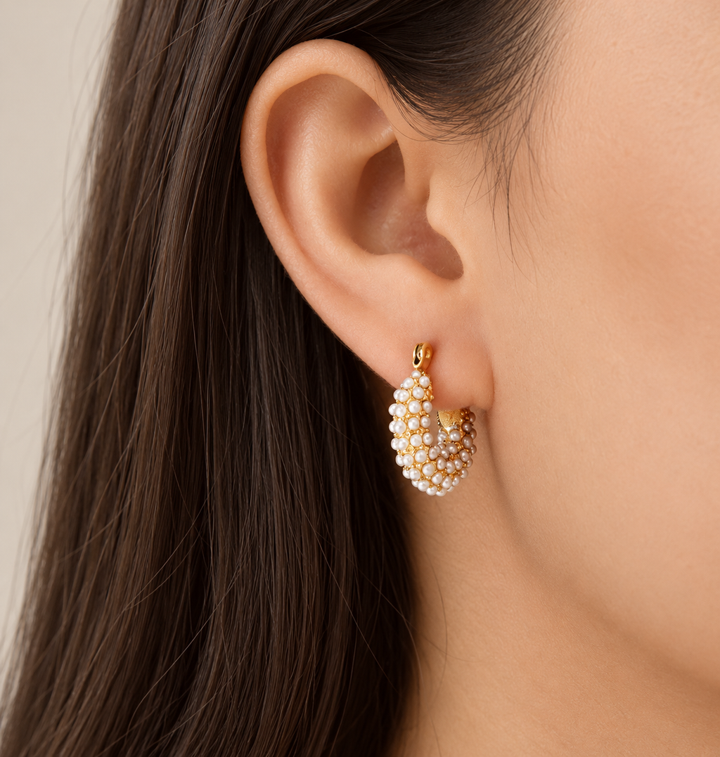 Satin Pearl Earrings