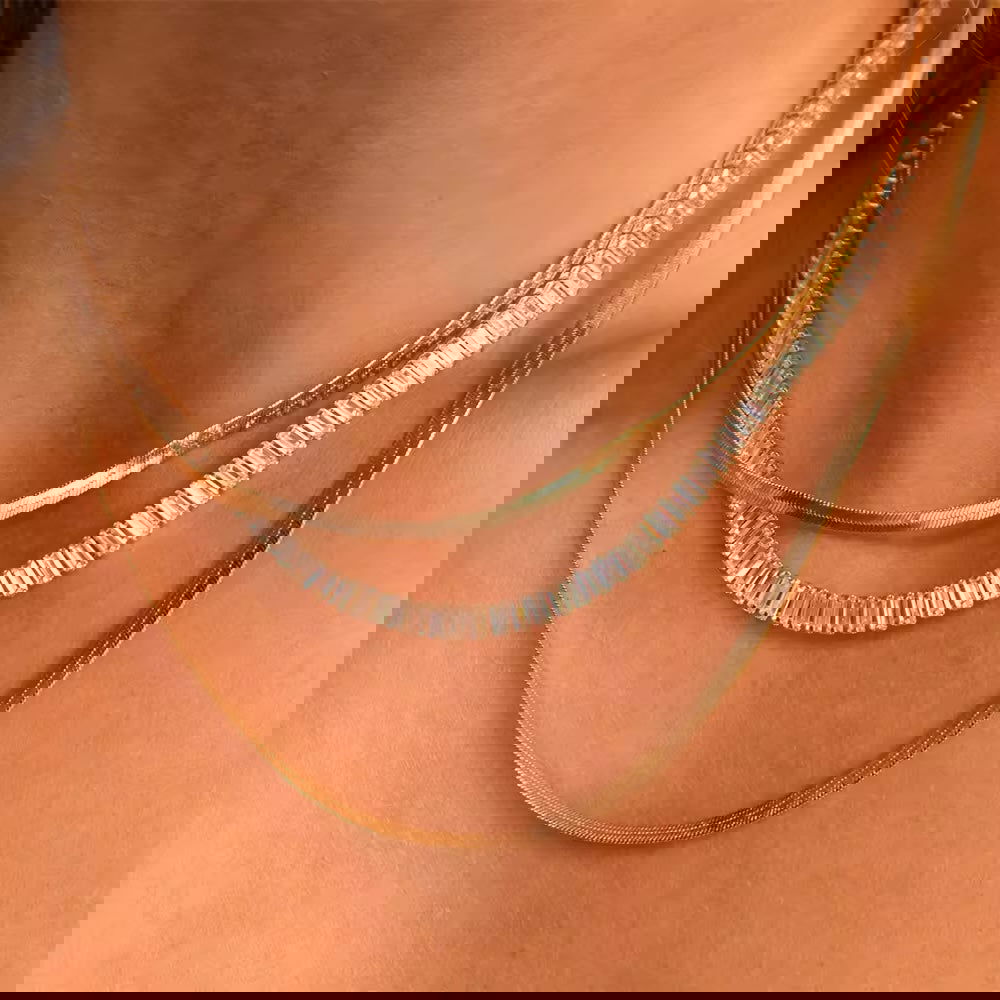 Square Tennis Necklace - Shvetah