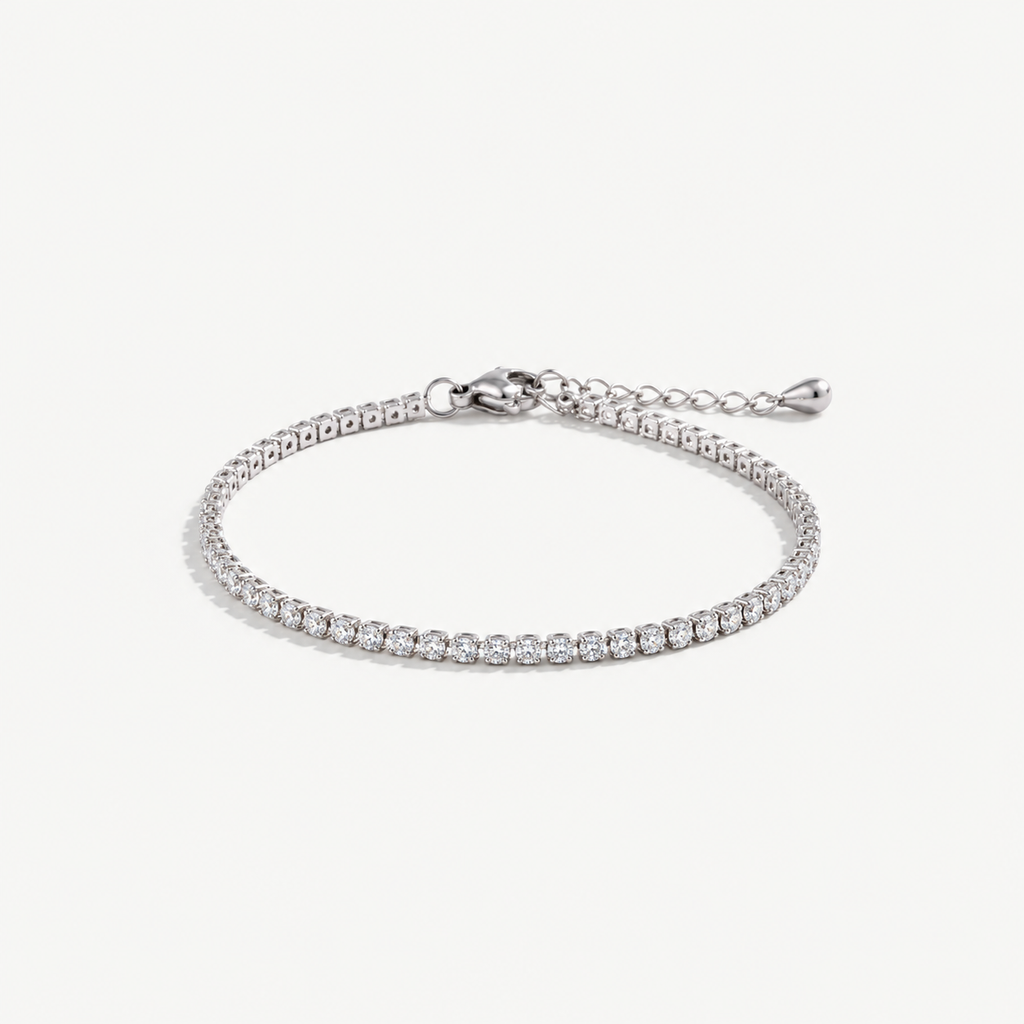 Tennis Bracelet (Silver)