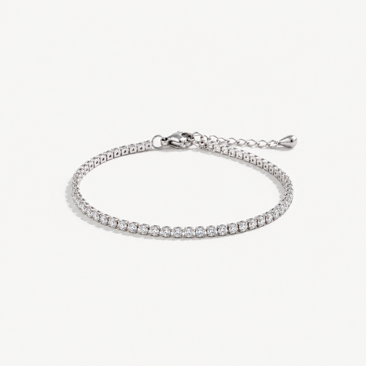 Tennis Bracelet (Silver)