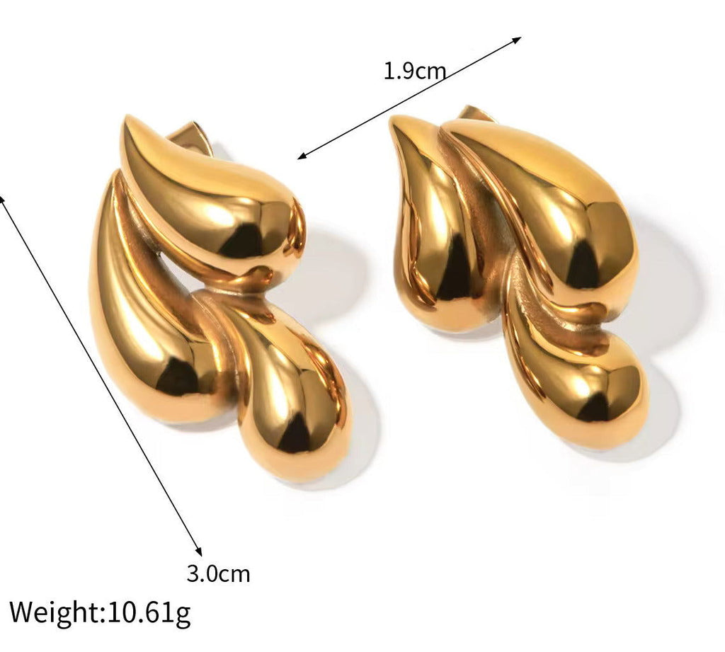 Triple Waterdrop Earrings - Shvetah