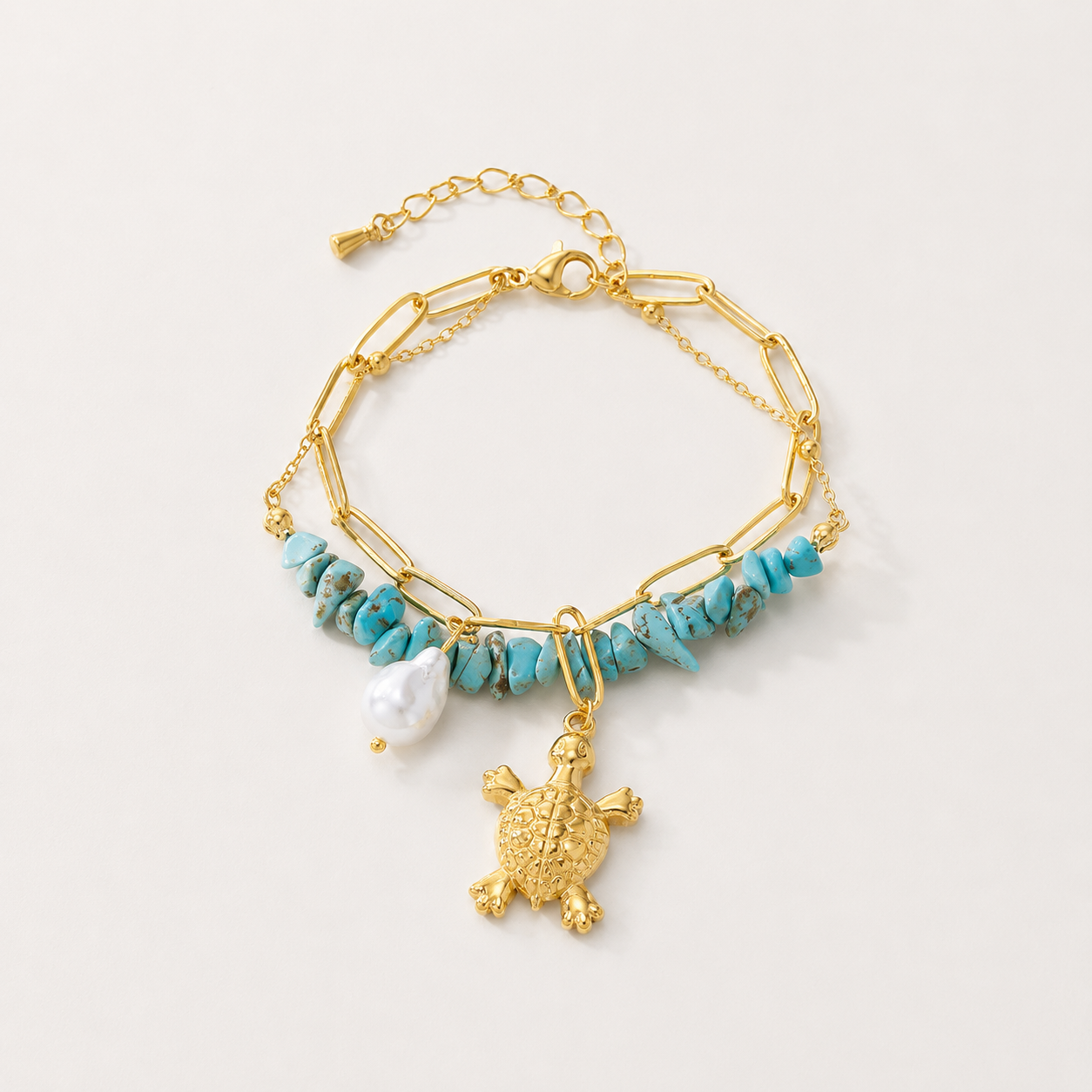 Turquoise Turtle Bracelet