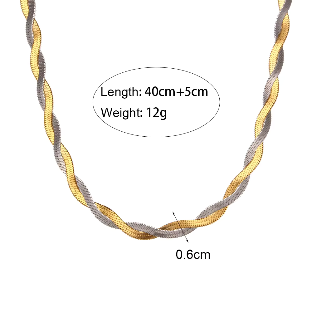 Two Toned Brooklyn Necklace - Shvetah