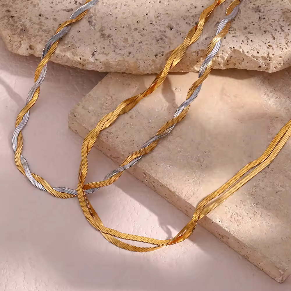 Two Toned Brooklyn Necklace - Shvetah