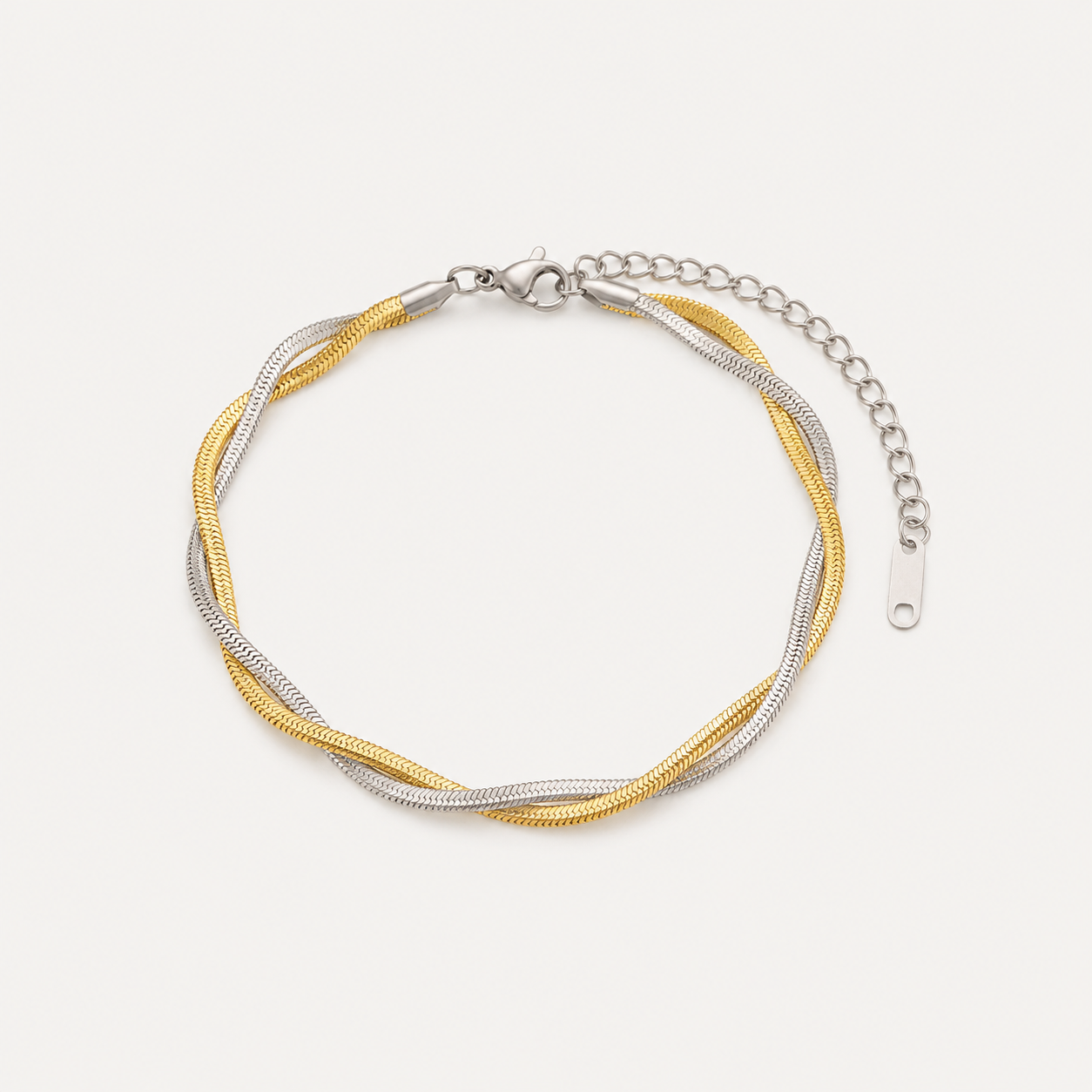 Two Toned Classic Chain Bracelet