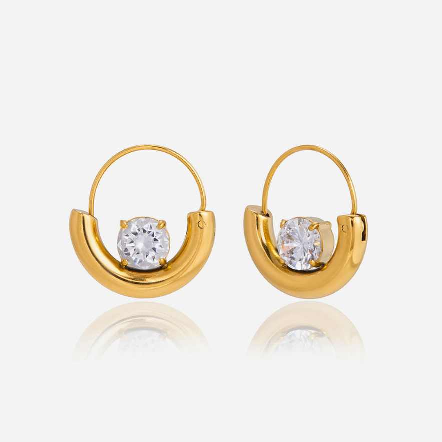 Crescent Hoop Earrings