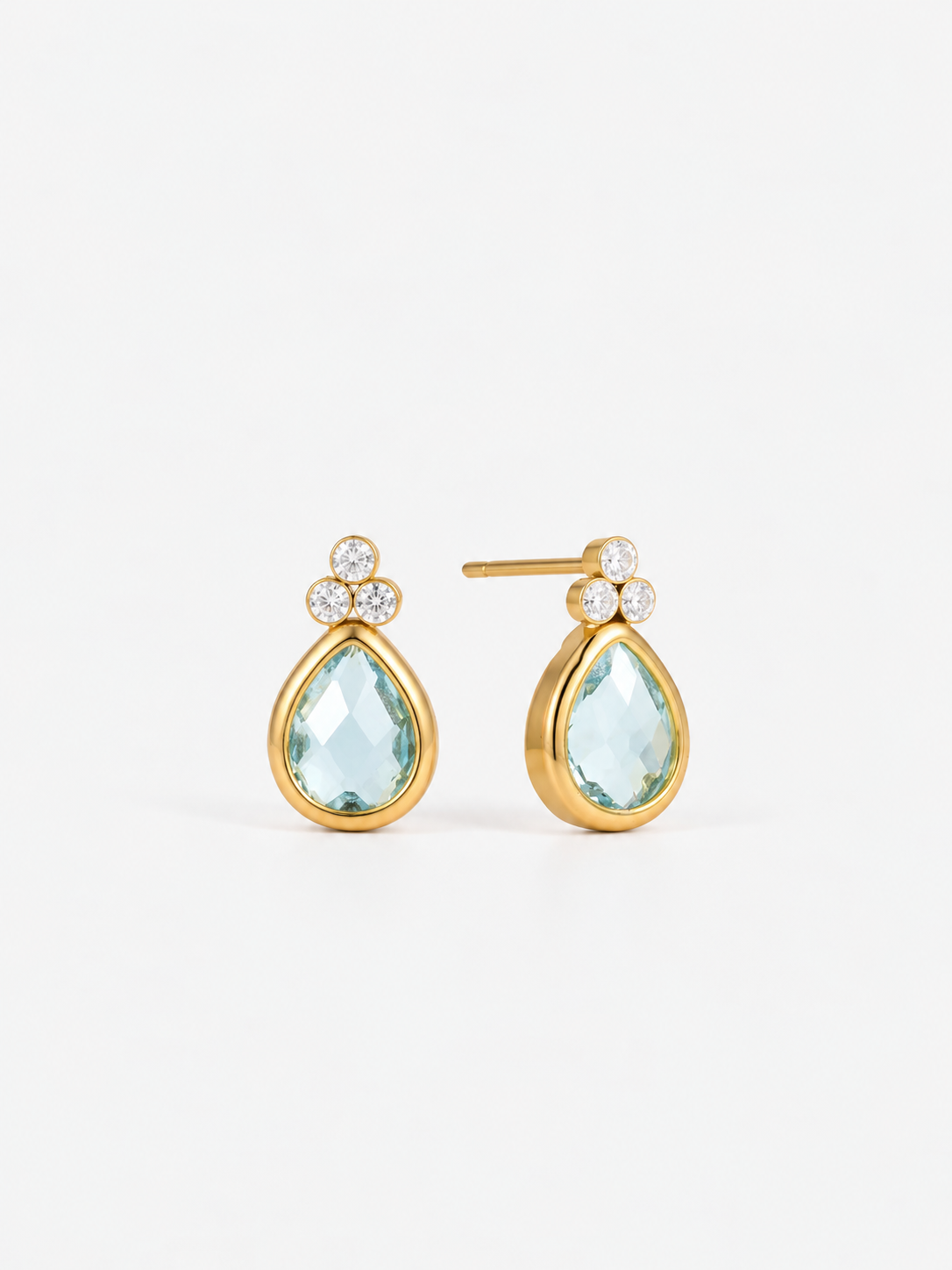 Aqua Teardrop Earrings