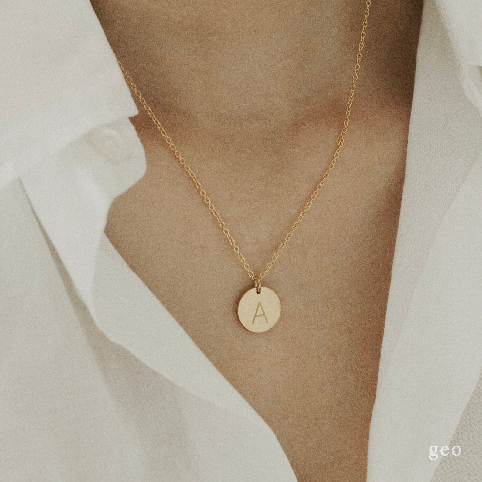Initial Coin Necklace