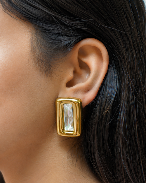 Ivory Baguette Earrings