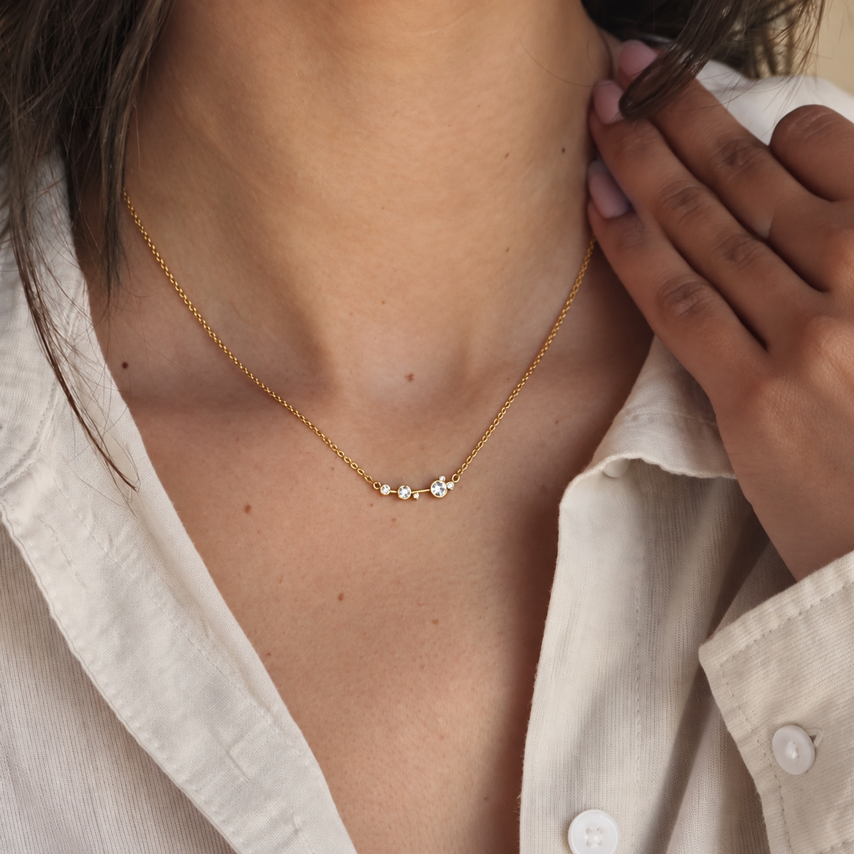 Lumi Crystal Bar Necklace