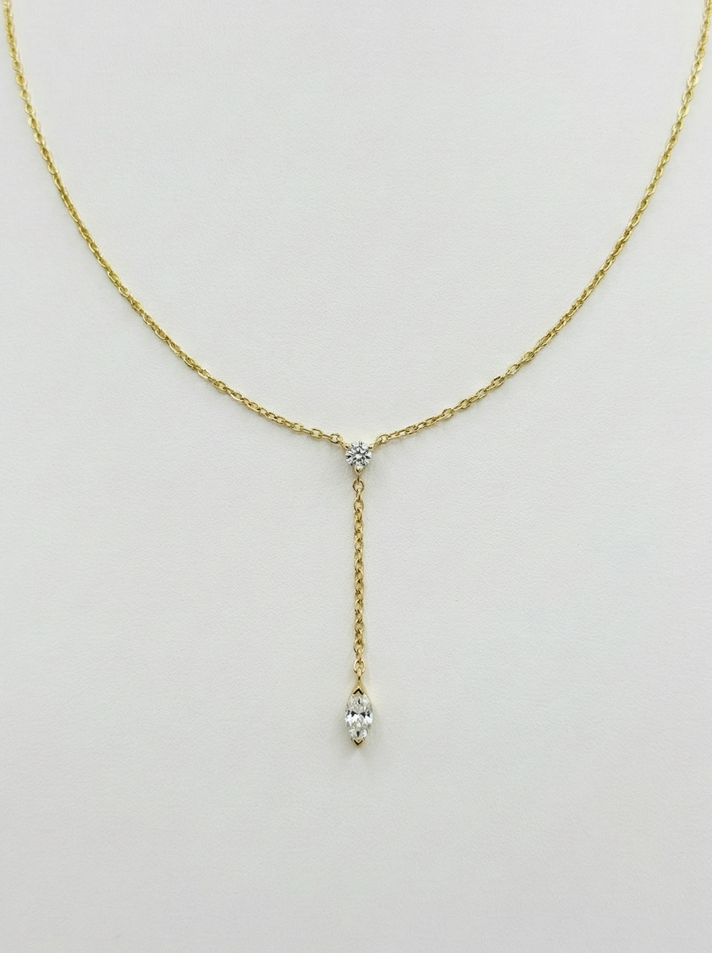 Dual-Stone Solitaire Necklace