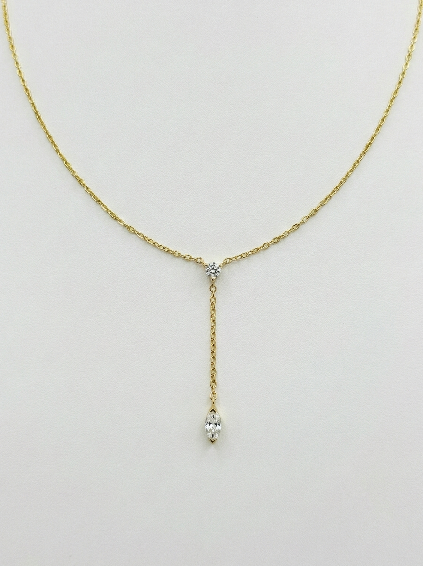 Dual-Stone Solitaire Necklace