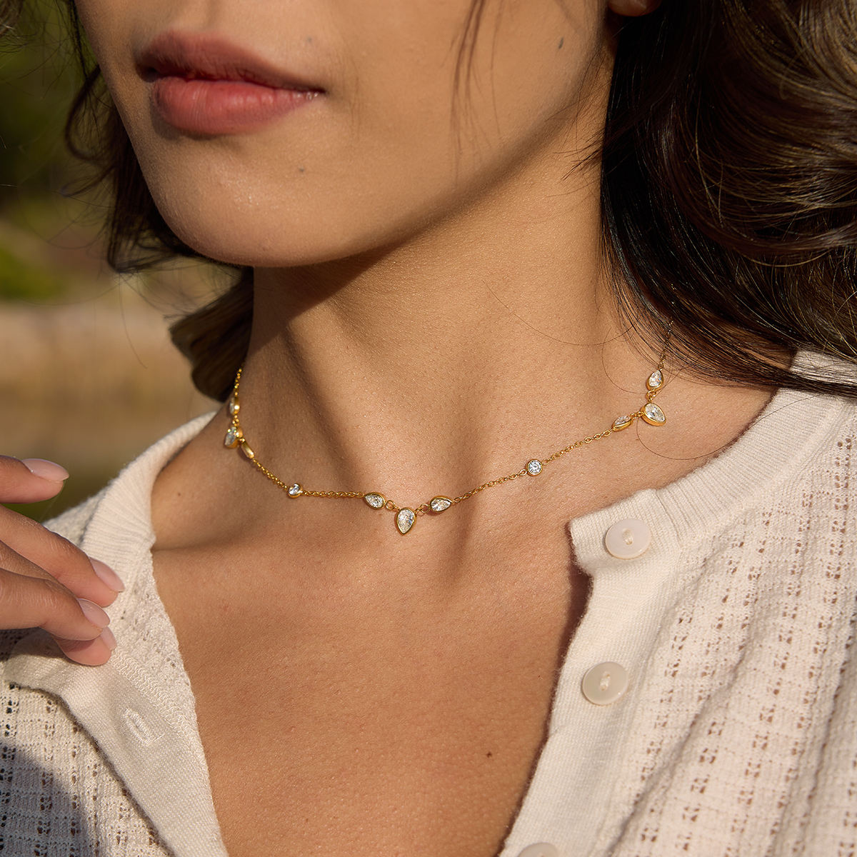 Inaya Floral Chain Necklace