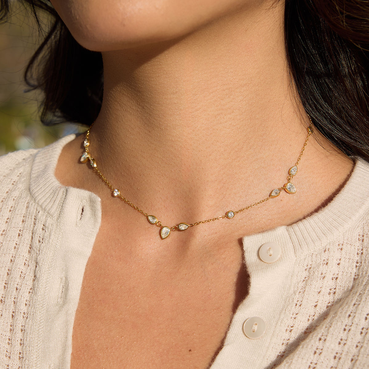 Inaya Floral Chain Necklace