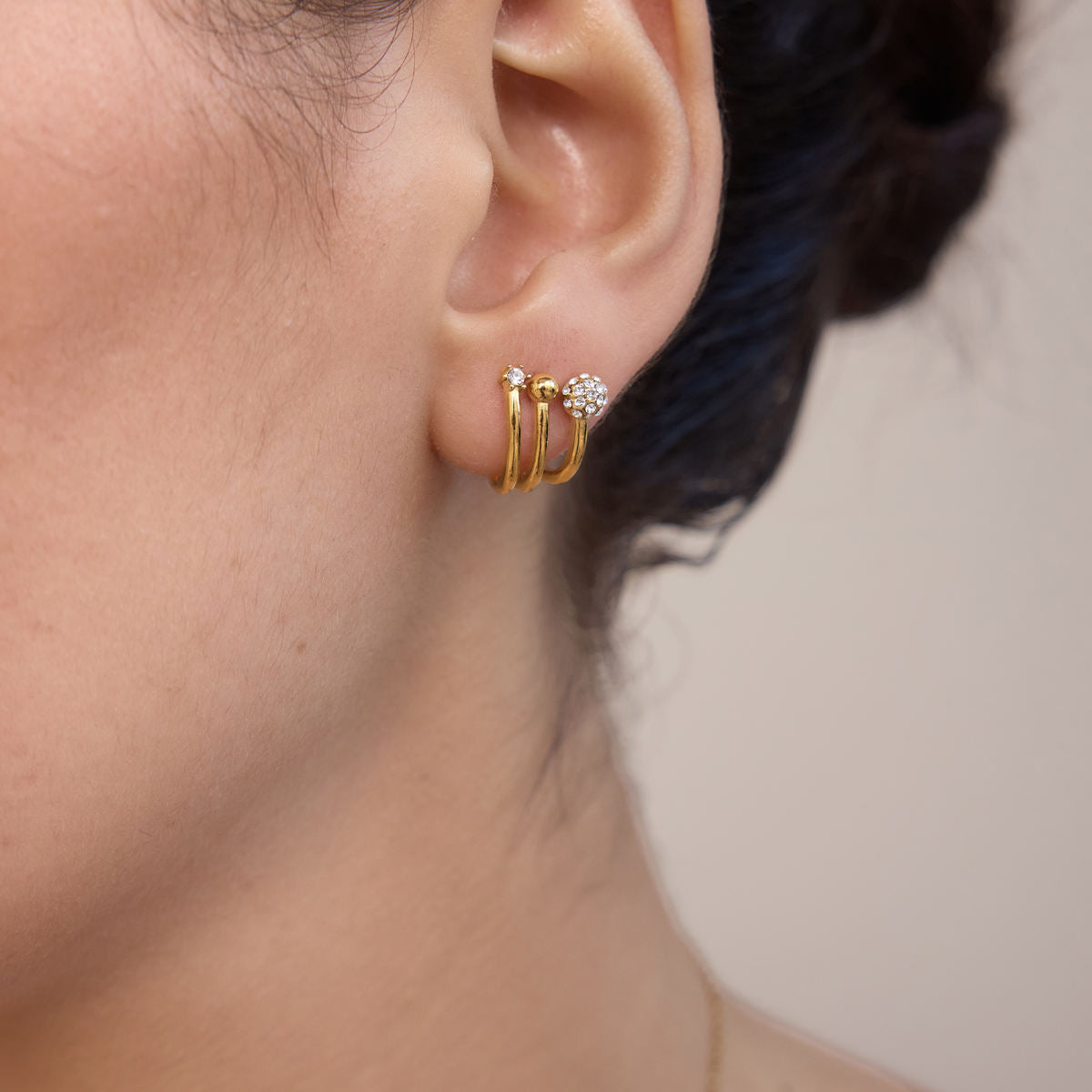 Triple Hoop Earrings
