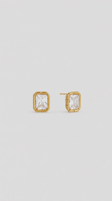 Square Bezel Studs